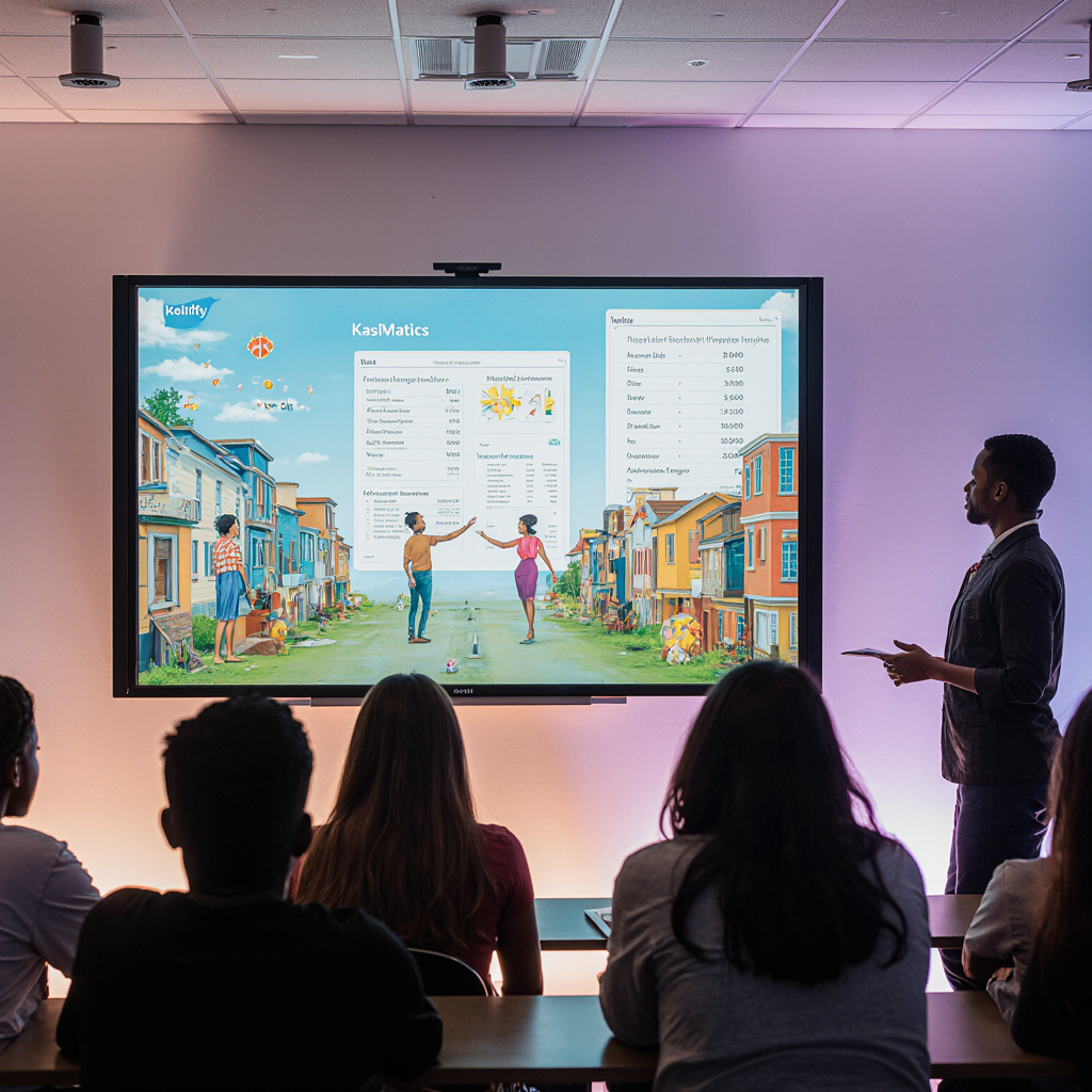 Learners playing the KasiMatics entrepreneurship simulation